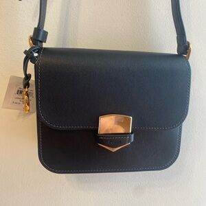 Fossil Black Crossbody Bag with Gold Hardware